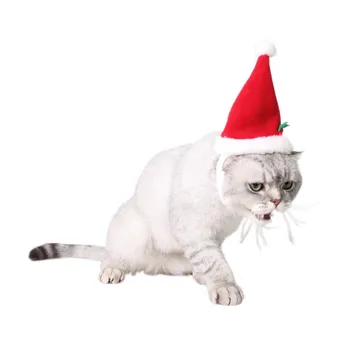 

Pet Dog Cat Hat Christmas Decoration Polyester Santa Claus Hats Festival Costume Accessories For Cats Small Dogs Gift F118
