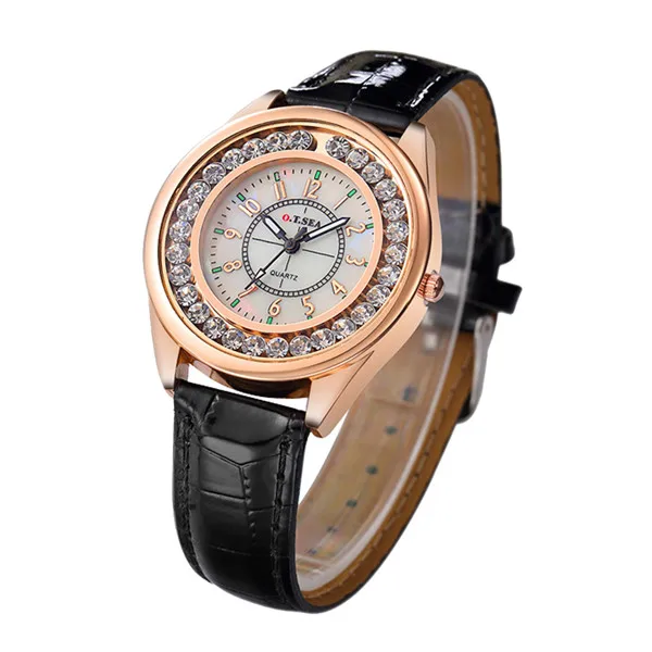 Роскошные женские кварцевые наручные часы O.T.SEA с кожаным ремешком|luxury brand|luxury luxury