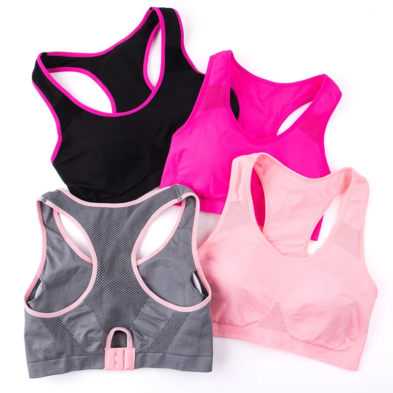 

New Professional Absorb Sweat Top Athletic Running Sports Bra For Gym Fitness Women Seamless Padded Vest Tanks S M L XL