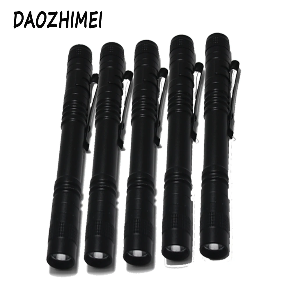

3/5/10 pcs/lot Led Flashlight Mini portable1 mode 300LM Pocket Light Waterproof Lantern AAA Battery Led For camping hiking