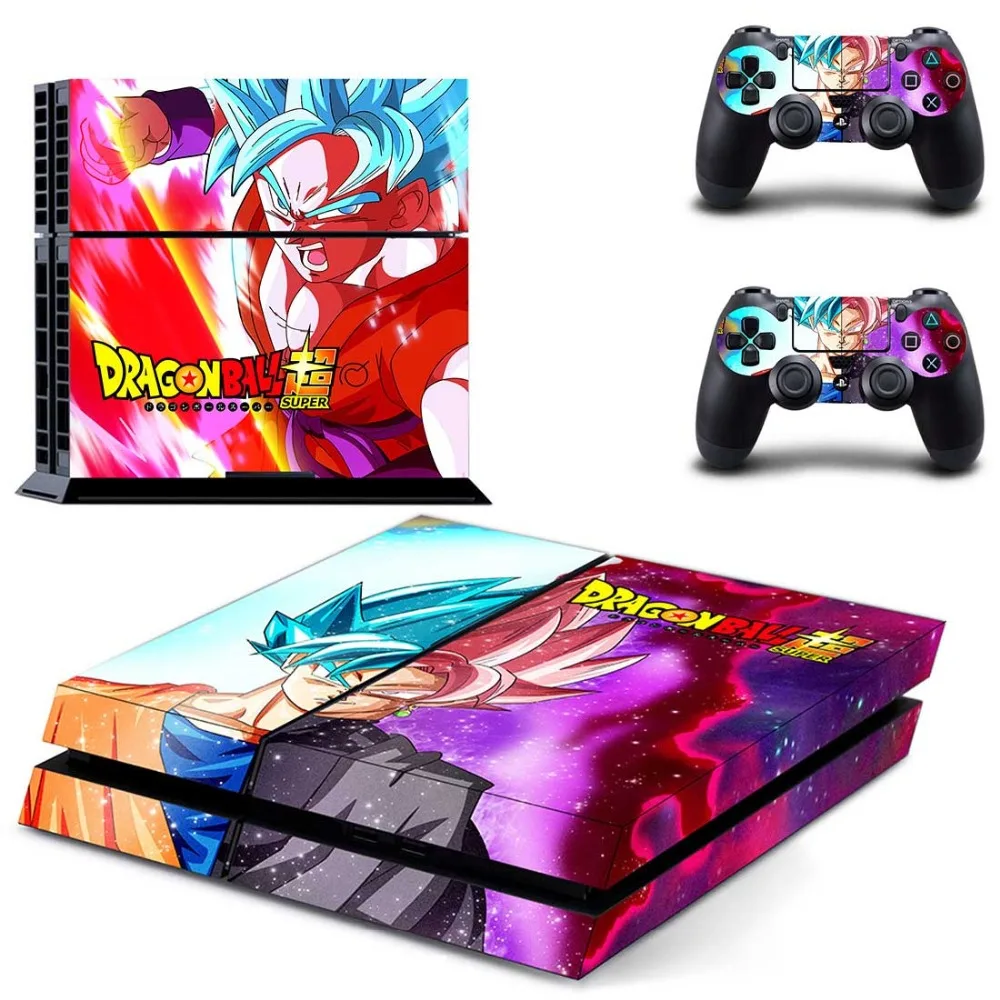 DRAGON BALL Z PS4 консоли защитный винил кожа Наклейка Обложка для sony Playstation 4 и два Беспроводной контроллер наклейки