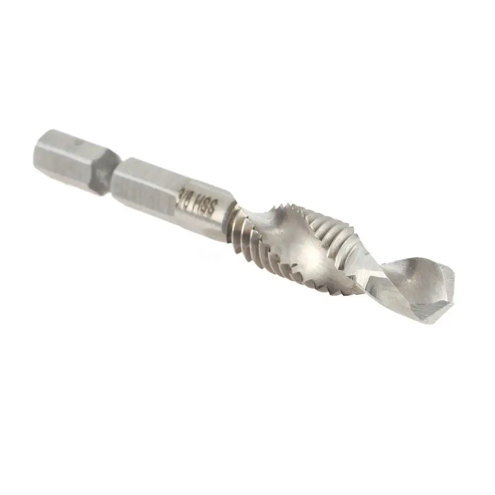 M3-M10 6pcs/set High-speed Steel Combination Drill Tap Bit Countersink Hex Shank #W00237#