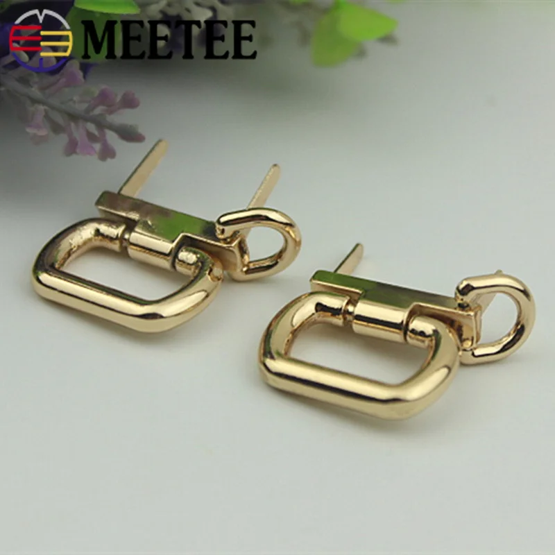 

Meetee 2/4pcs Metal Handbag Clasp Buckle O Ring Handles Straps Chain Hook Buckles DIY Hardware Bag Hanger Connector Accessories