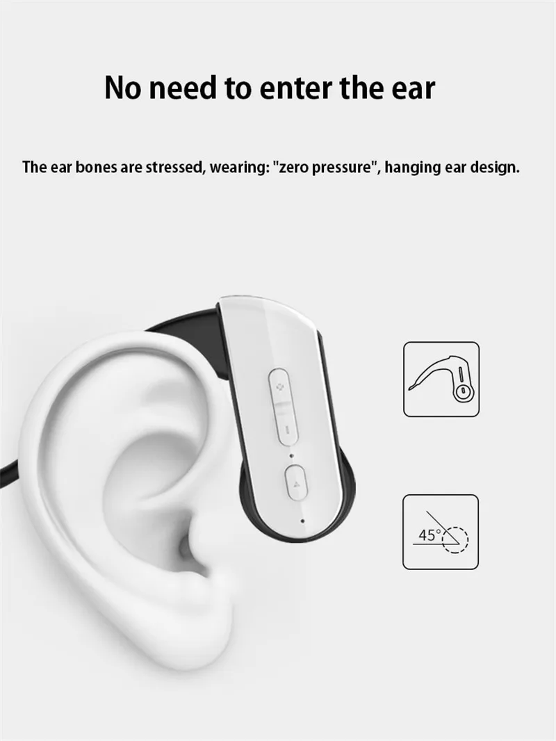 Magnetic Charging Bluetooth Wireless Earphones Lightweight Smart Bone Conduction Headset Wireless Bluetooth 4.1 Headphones