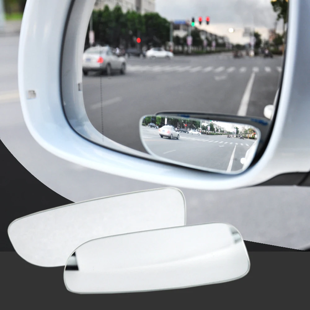 2 шт., 360 градусов, регулируемое стекло, Безрамное зеркало заднего вида для автомобиля, зеркало заднего вида, широкий угол заднего хода, вспомогательное зеркало для слепых зон