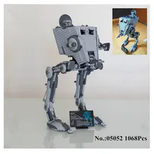H HXY IN STOCK 05052 Star 1068PCS Series Wars New The Empire AT ST Robot Building