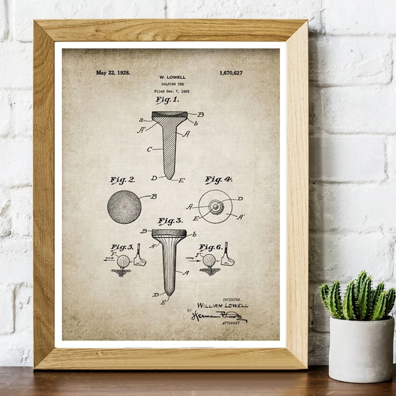 Vintage Golf Patent Wall Art Print
