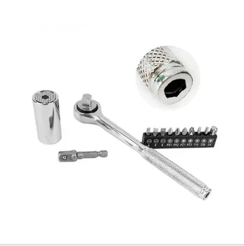 

13-in-1 socket wrench batch head set tool socket head magic conversion sleeve 7-19mm Power Drill Ratchet Bush
