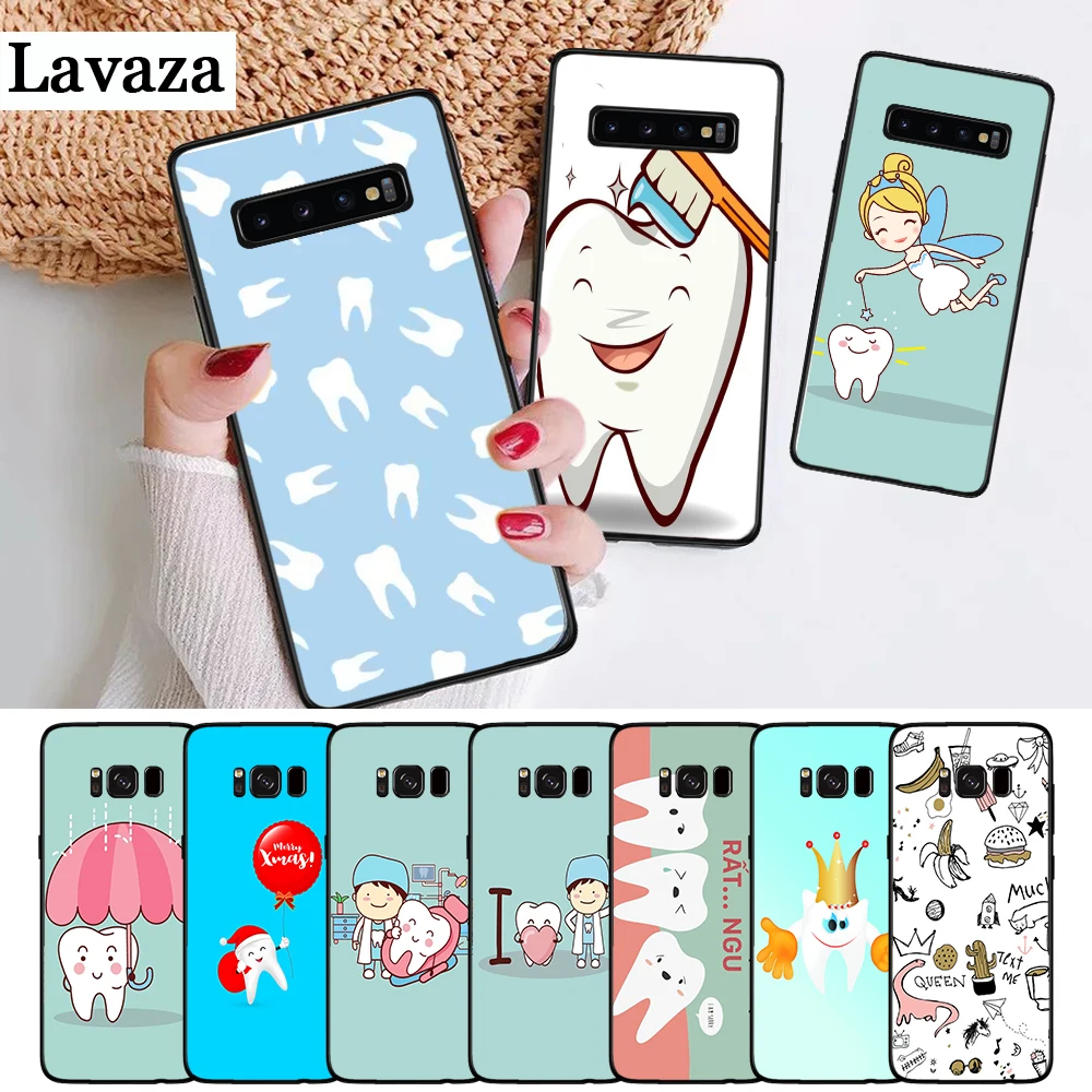 

Lavaza Dentist Dental Crowned Tooth Silicone Case for Samsung S6 Edge S7 S8 Plus S9 S10 S10e Note 8 9 M10 M20 M30