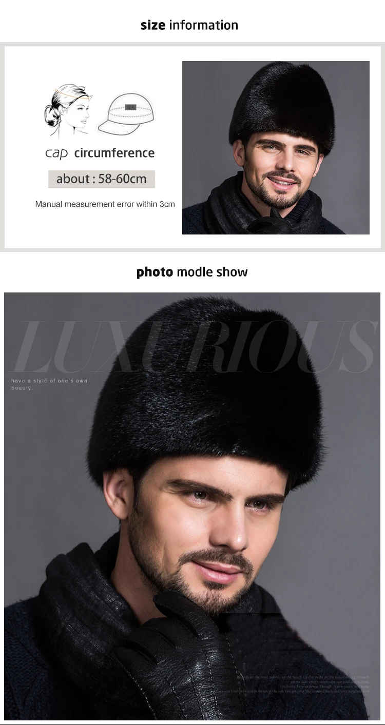 MingJieBiHuo Новое поступление Модная Удобная теплая шапка из искусственного меха Мужская зимняя шапка мужская шляпа джентльмена