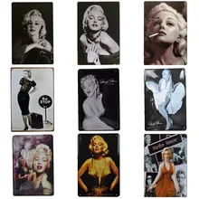 30X20 см Мэрилин Монро винтажная металлическая жестяная вывеска жестяная стена домашний декор художественная живопись Ретро железная табличка для кофейного бара театр H2