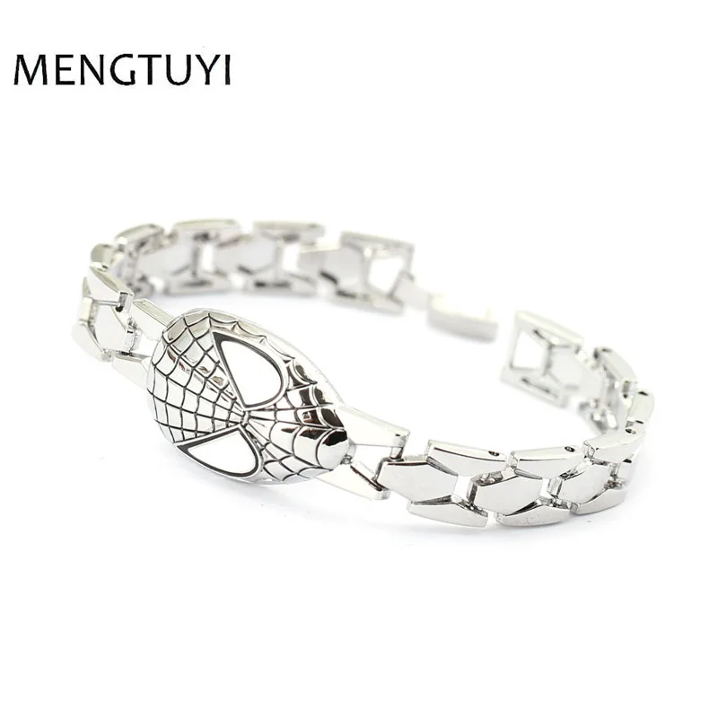 

J Store Spiderman Mask Alloy Bracelets Bangles Movie Venom Superhero Spidermen Spider figure Bracelet men jewelry