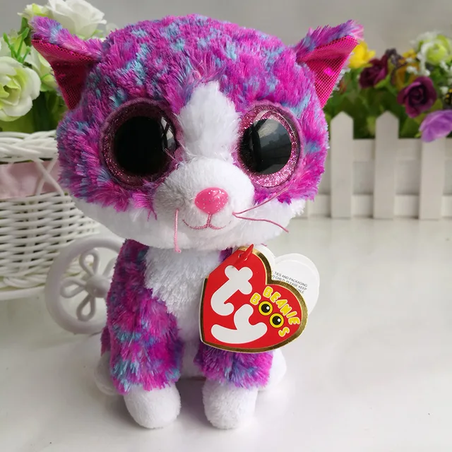 charlotte cats TY BEANIE BOOS COLLECTION 15CM 6" BIG EYE Plush Toys
