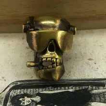 EDC Инструменты Нож бусины латунь очки с черепом бусы на шнурок Паракорд нож брелок инструмент DIY кулон#3