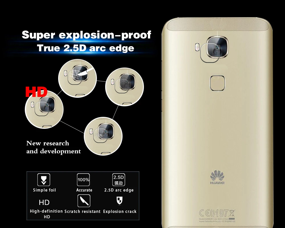 Задняя камера Объектив Закаленное стекло пленка для Huawei G7 Plus RIO-UL00 5 &quotстеклянная