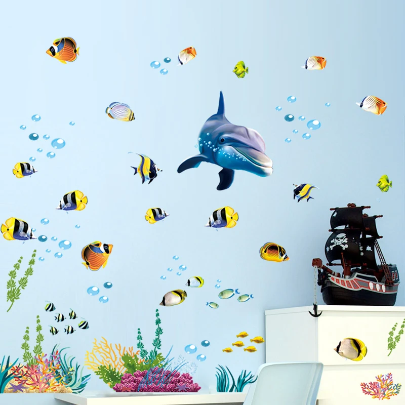 bathroom-kitchen-wall-sticker-home-decor-stickers-dolphin-fish-aquarium-ocean-decorative-decal-mural-carton-kids (2)