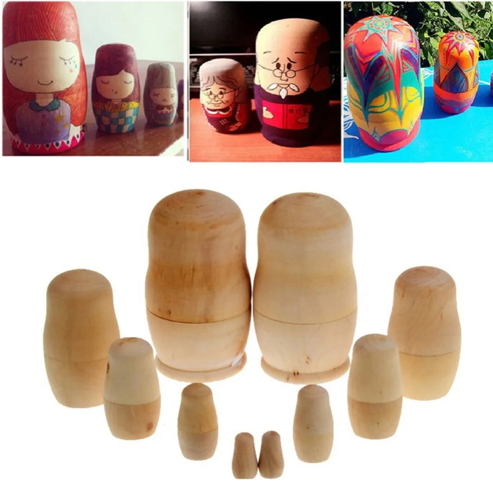 blank wooden nesting dolls
