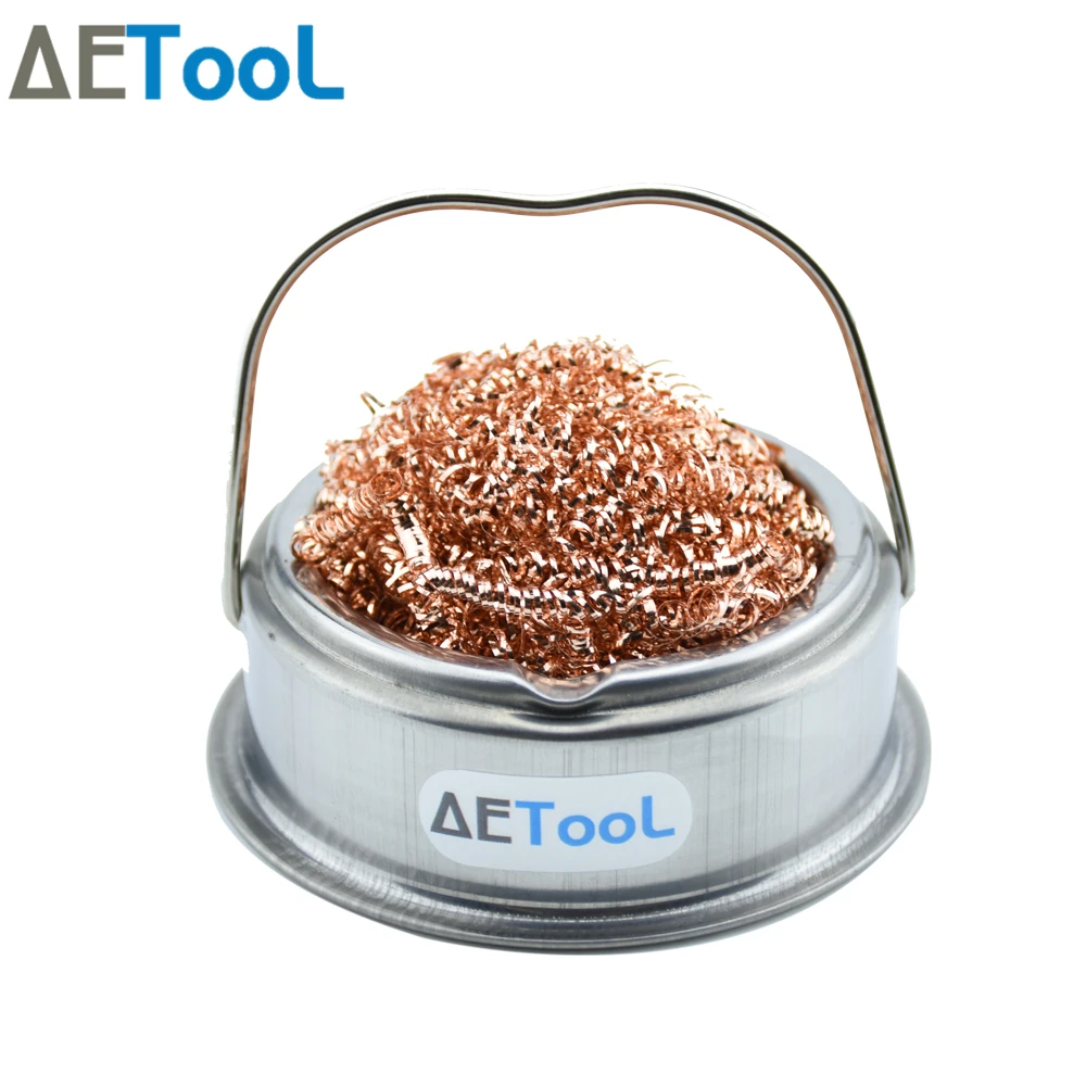 AETool Soldering Tip Cleaning Wire With Stand Set Wire Sponge Balls