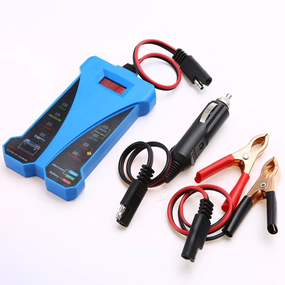 New 12V Car Vehicle Smart Digital Battery Tester Voltmeter Alternator Analyzer With LED Display Auto Diagnostic Repair Tools