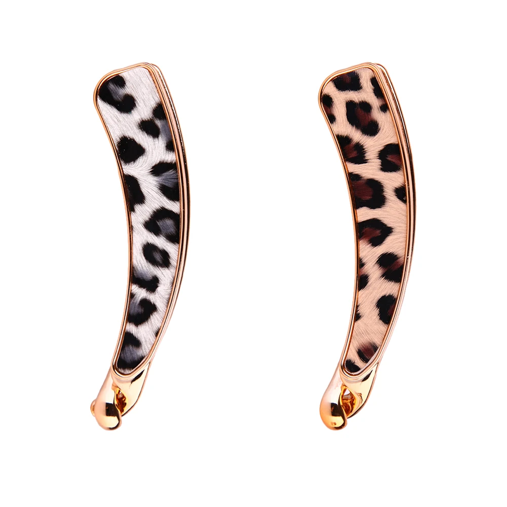 YOORAM HOT SALE Pretty Long Barrettes Big Simulated spots Hair Clips for Women Girls Ponytail Banana Hairpins Accessories |