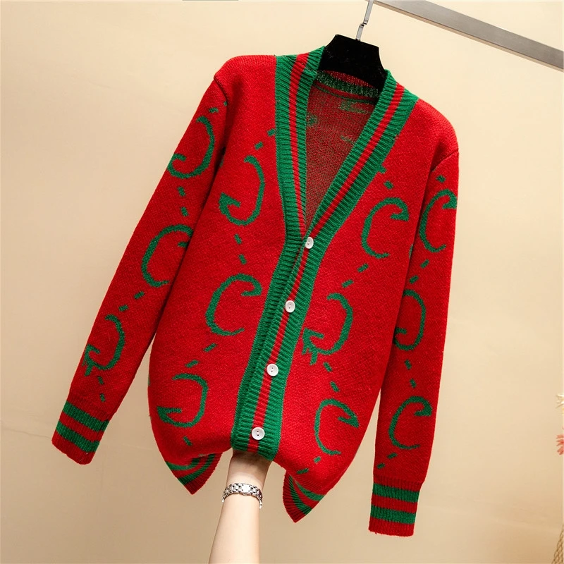 2019 New Luxury Brand Women Sweater European Style Spring Autumn Winter Sweaters Designer Knitted Basic Tops | Женская одежда
