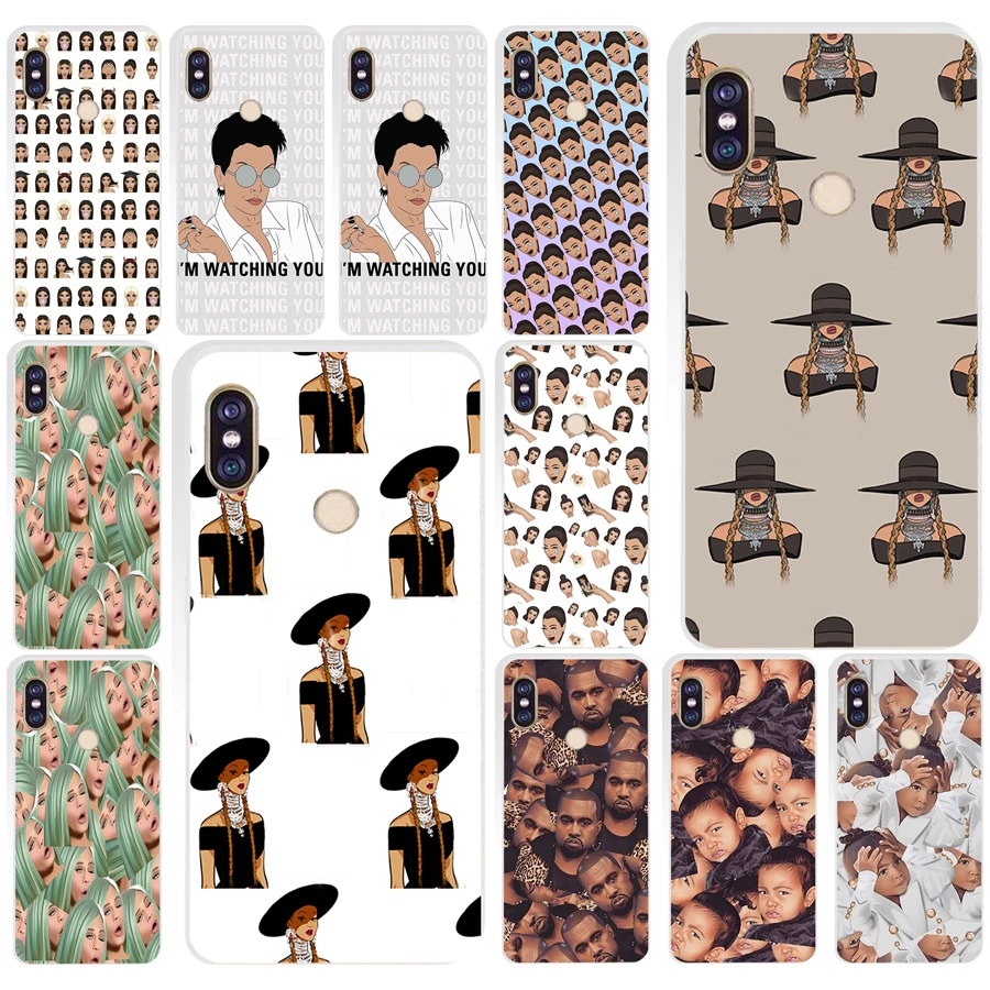 

253AQ kim kardashian Kylie Jenner Kimoji Soft Silicone Tpu Cover phone Case for xiaomi redmi 6 pro note 6 pro 5 plus 4 4x mi 8