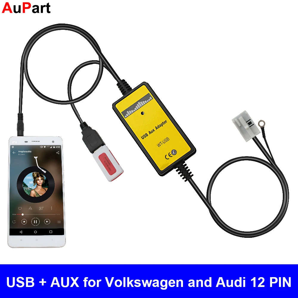 Автомобильный радиоприемник USB AUX адаптер 3 5 мм Интерфейс cd чейнджер для Volkswagen Beetle