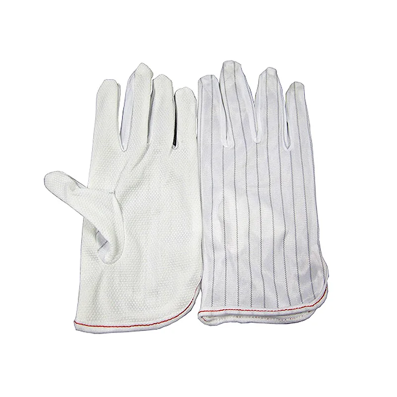 Anti-skid White Gloves ESD BGA Repair machine Soldering tools Anti-static New Polyester Glove