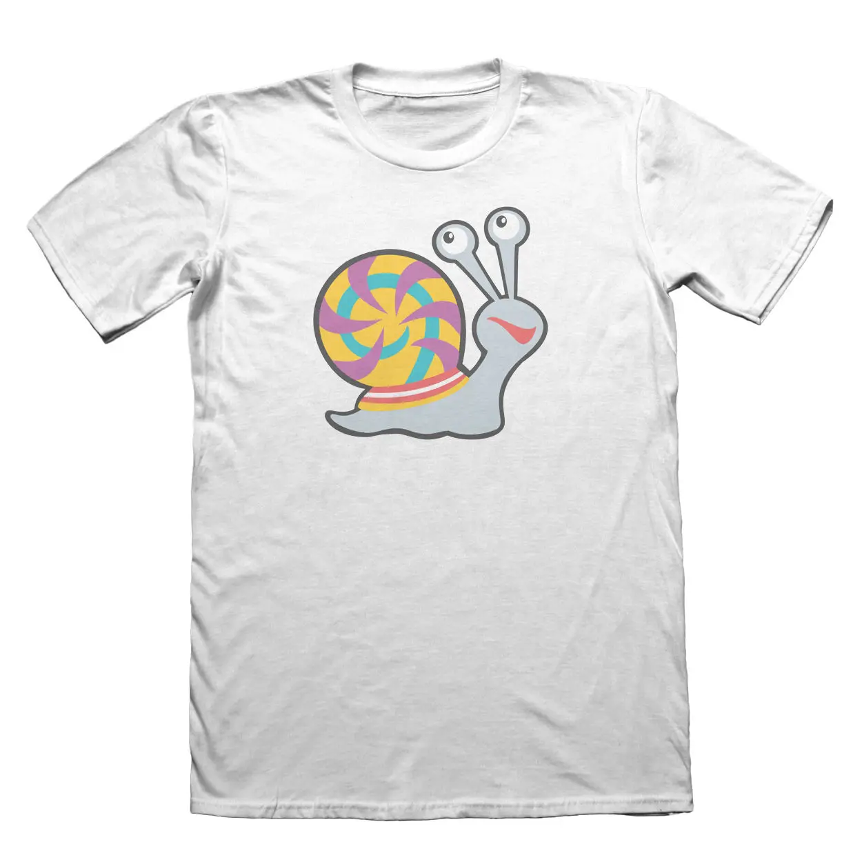 

Happy Snail Design T-Shirt - Funny Mens Gift Fashion T Shirt Brand
