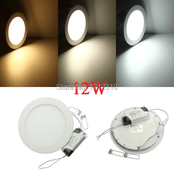 

Hot Sales Round/Square 12W/15W/25W Dimmable LED Panel Light for Home 2835SMD AC85-265V 10PCS/LOT 2 Years Warranty