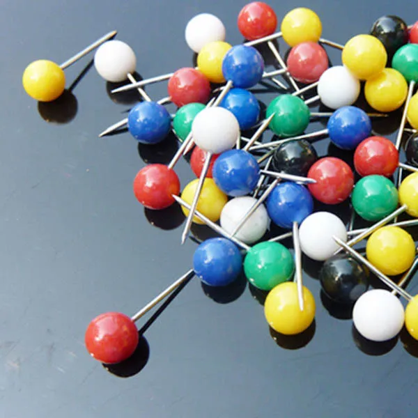 100pcs Plastic Round Head Big pin Map Tack Pin fishing accessoriesin