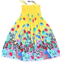Enfants vêtements d’été robes pour filles d’été style 2-14years imprimé floral coton bohème partie robe d’été adolescent fille vêtements