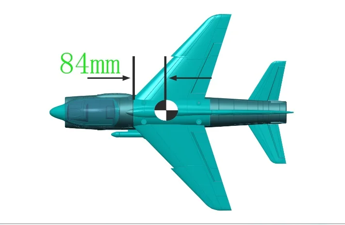 Мини F86 50 мм RC Jet в разобранном виде комплект