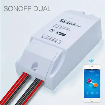 

Itead Sonoff Dual Channel Wifi Smart Switch Intelligent for Smart Home Automation with Timer
