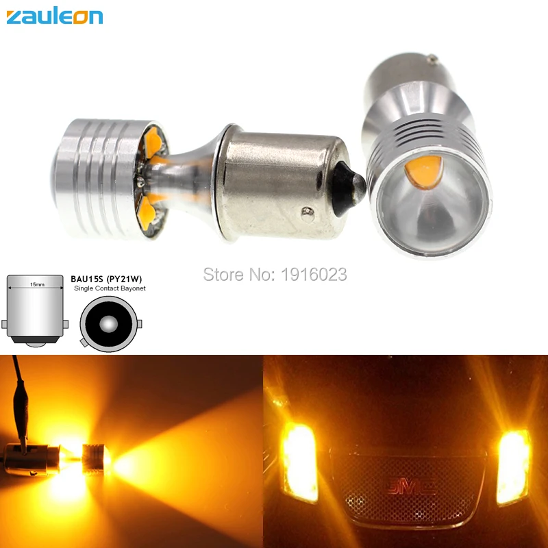 Zauleon 2 шт. 1156 1056 BAU15S PY21W Желтый Янтарный светодиод 20 Вт высокомощный автомобильный