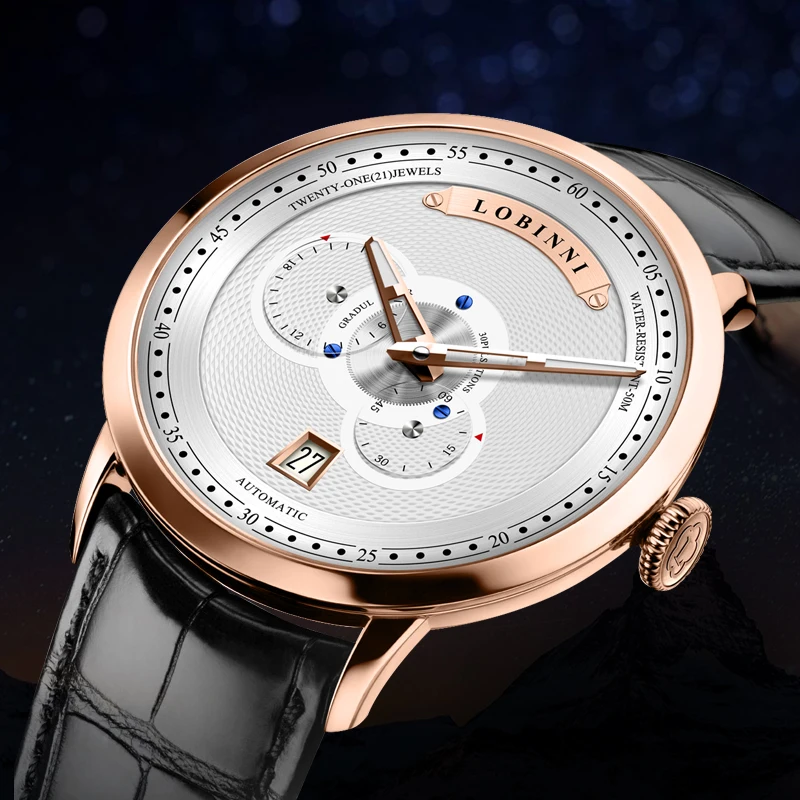  New LOBINNI Men Watch Top Luxury Brand Japan MIYOTA Automatic Mechanical MOVT Men's Watches Sapphir