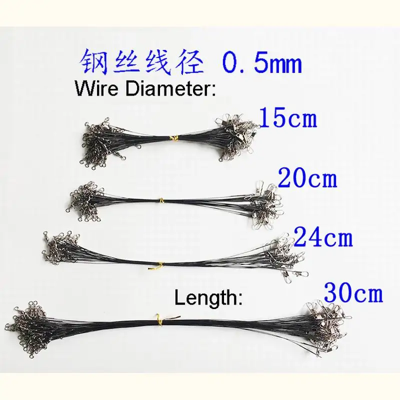

5pcs Lure Artificial Fishing Bait Steel Hook Protecting Connection Avoid Biting Cutting Green Silver or Black