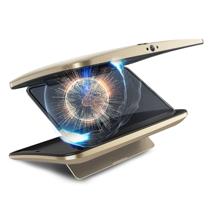 NEW 3D VR display screen Open hole 3D suspension 3D display with WIFI bluetooth gamepad battery