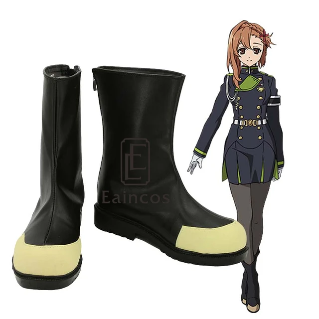 Seraph of the End Anime Sayuri Hanayori Cosplay Shoes Boots Custom Made Seraph of the End Anime Sayuri Hanayori Cosplay Shoes Boots Custom Made