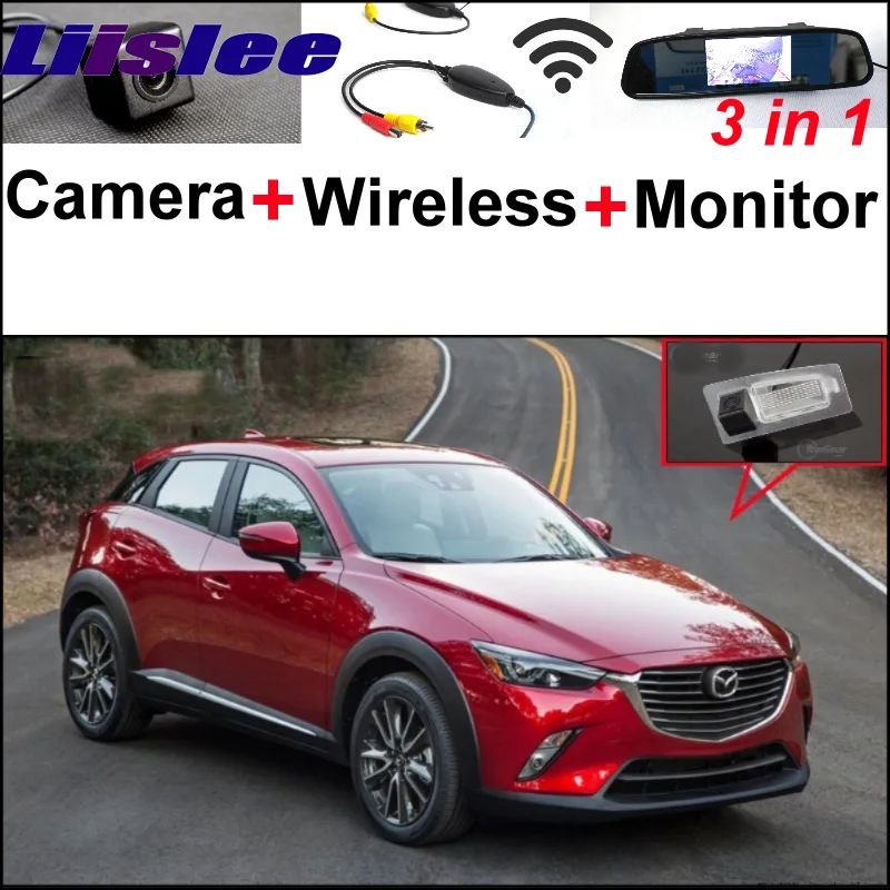 

3 in1 Special Rear View Camera + Wireless Receiver + Mirror Monitor DIY Backup Parking System For Mazda CX-3 CX 3 CX3 2014~2015