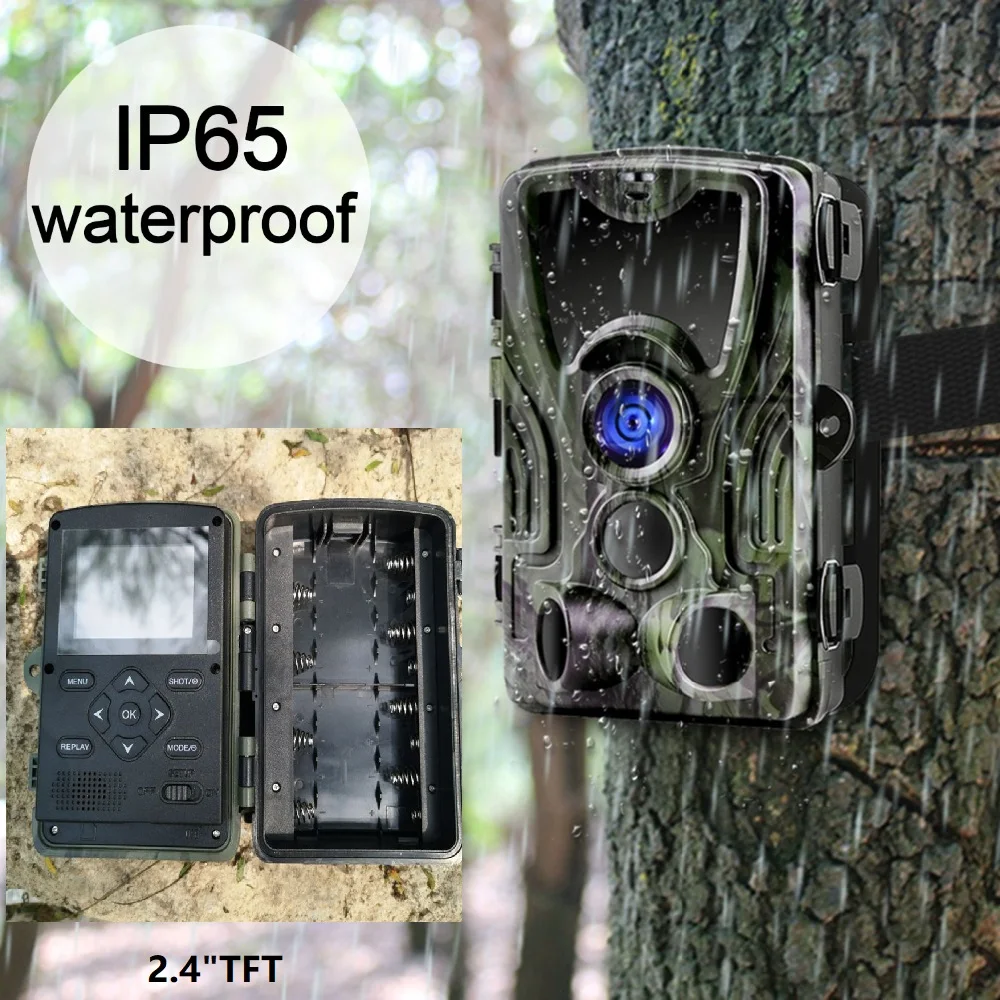 2.4" TFT Wild Cameras Trail Hunting Camera HC801A 16MP 1080P IP65 ...
