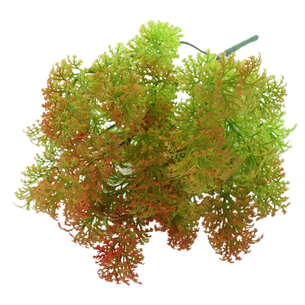 2pcs 35cm Artificial Lifelike Plastic Moss Grass Plant Wedding Home Office Window Sill Bonsai Floral Decor Crafts