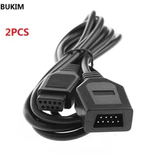 BUKIM2 шт. 9 Pin 1,8 м/6 футов УДЛИНИТЕЛЬ шнур для sega Genesis 2 контроллеров ручка