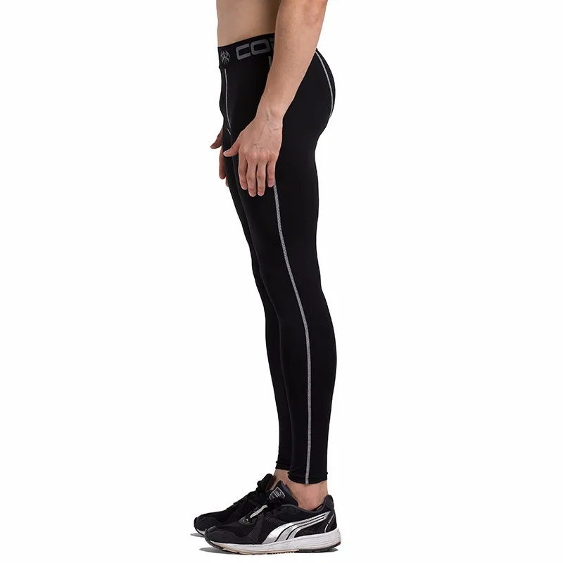 Зимний мужской базовый слой Фитнес длинные брюки тощие быстросохнущие компрессионные колготки брюки леггинсы одежда для тренировок впитывает пот и Штаны