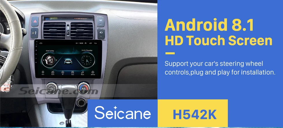 Flash Deal Seicane 2Din Car Android8.1 Touchscreen 10.1" HD Navi Bluetooth GPS Multimedia Player For Hyundai Tucson LHD 2006-2013 Head Unit 1