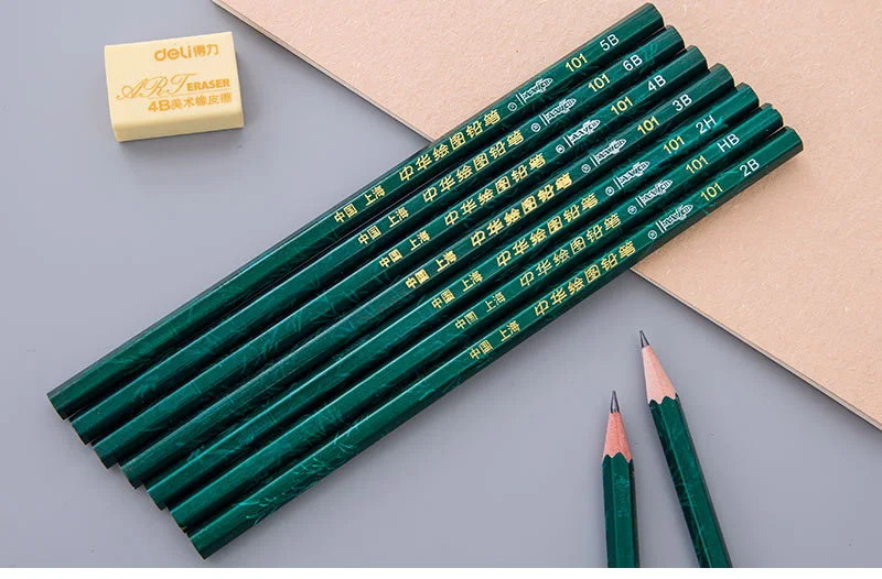 EZONE 2 шт. HB/2 H/2B/38/4B/5B/6B разные размеры карандаш для рисования, профессиональный эскизная ручка, граффити, студенческие канцелярские принадлежности