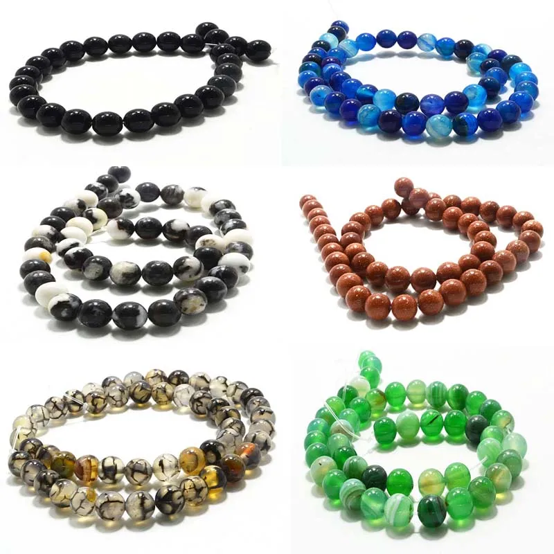 Wholesale 8 MM Natural Stone Beads Jewlery Findings Bracelet