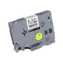 1 шт. совместимая TZ гибкая лента этикеток TZ-FX211 TZe-FX211 6 мм черная на белом кассета с кабелем для принтера Brother P-touch