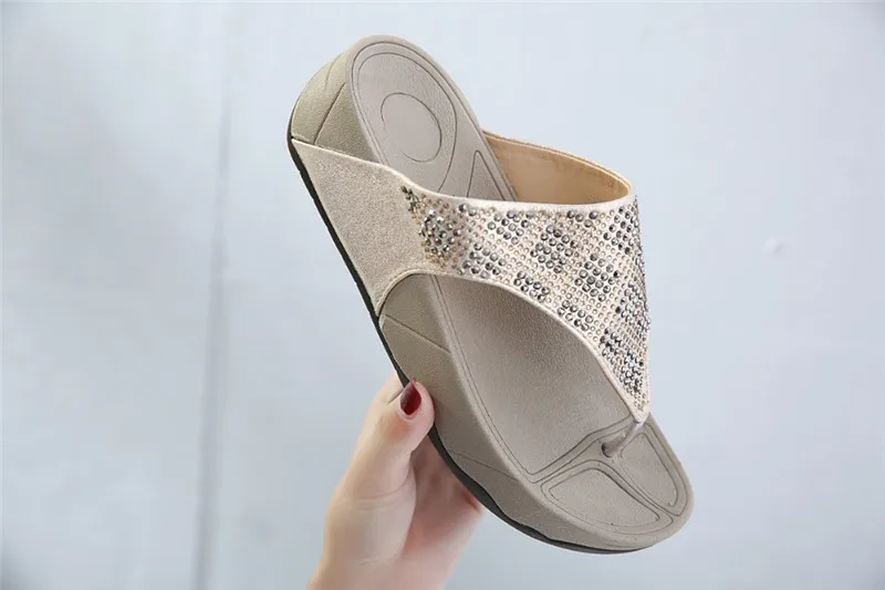 BEYARNE summer new slopes and cool slippers Thick bottomed muffin and outdoors wearing a trifle slipper Water drill sandalsE683