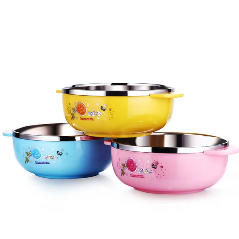 

Children Dish New Food-grade Stainless Steel Baby Infant Cute Feeding Plate Fruit Dishes Kids Child Plate Tableware